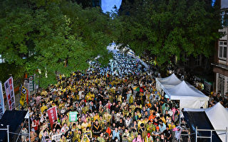 台立法院审议扩权法案 3万人场外抗议